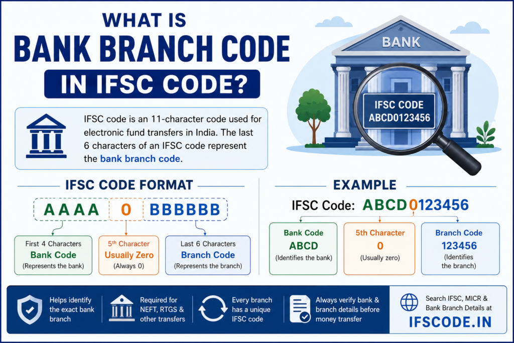 What is bank branch code in IFSC code