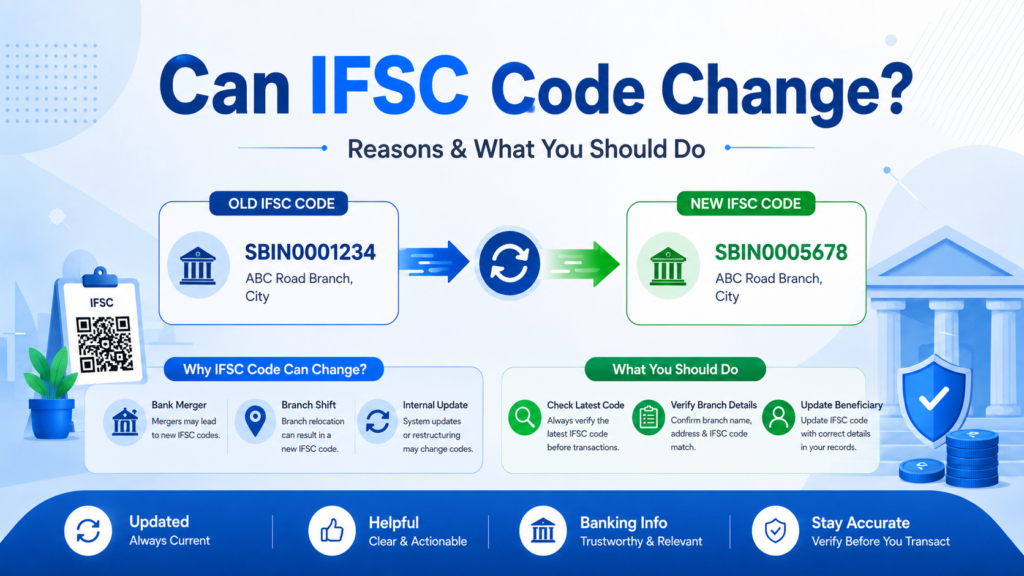 Can IFSC code change reasons and what users should do