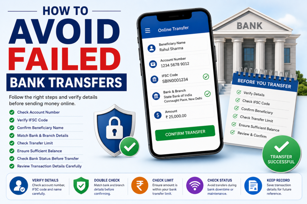 How to avoid failed bank transfers