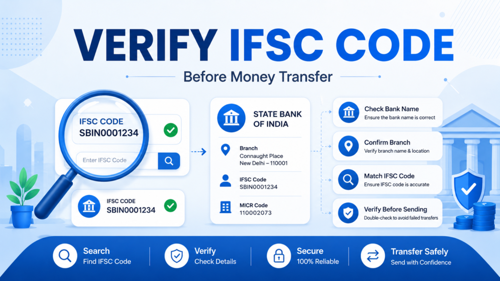 How to verify IFSC code before money transfer