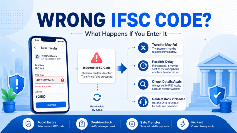 What Happens If You Enter Wrong IFSC Code?